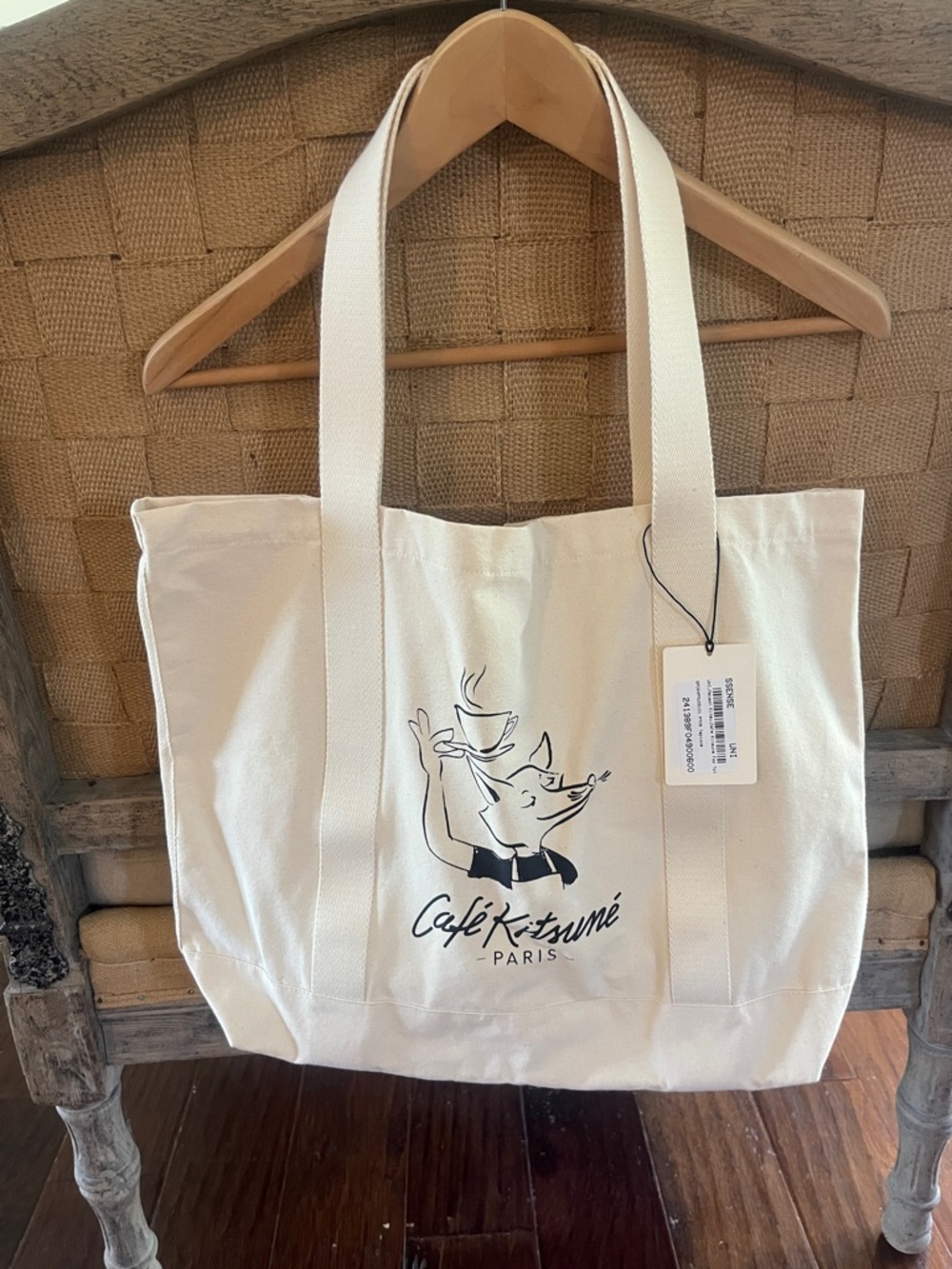 Cafe Kitsune Paris Cream Canvas Tote Bag